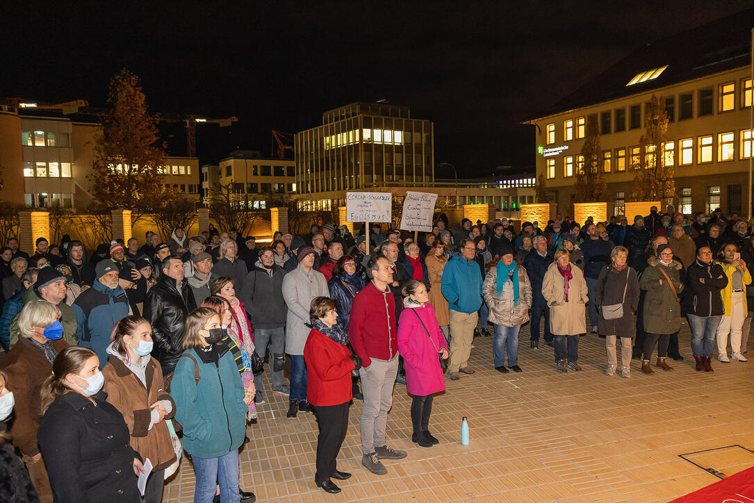 Corona Demo der Jungen Liste in Vaduz