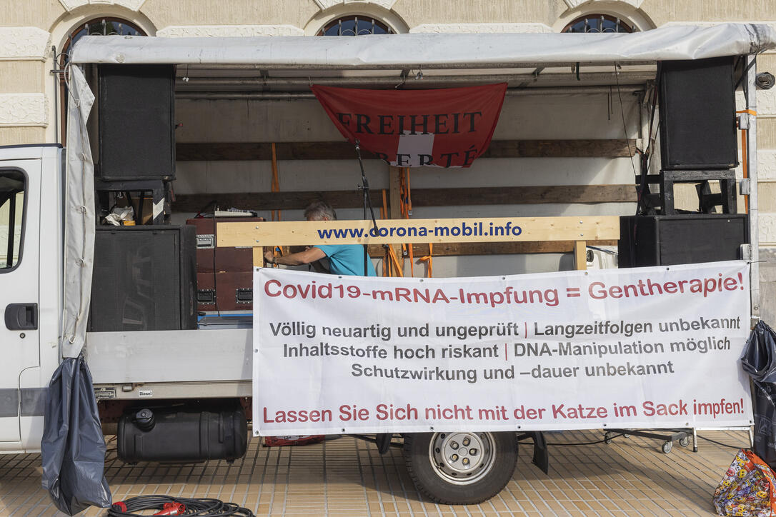 Corona Demo in Vaduz