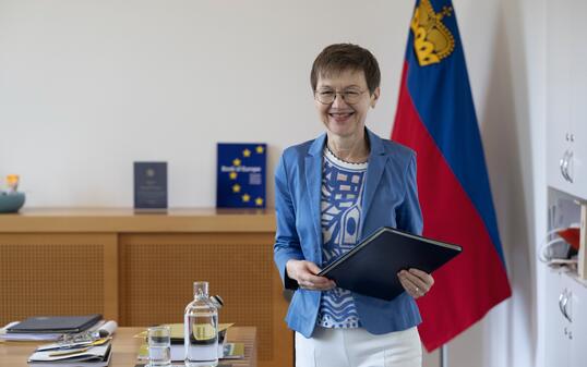 Regierungschefin Brigitte Haas steht ein Arbeitstag mit vollem Terminkalender bevor