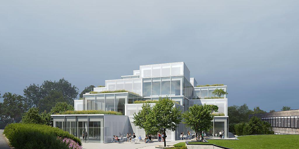 Der Spatenstich für HSG "Learning Center" soll noch in diesem Jahr erfolgen. Das Projekt der japanischen Architekten von Sou Fujimoto Tokio/Paris sieht mehrere rasterförmig angeordnete Würfel vor, die zwischen 3,5 und 18,5 Meter hoch sind.