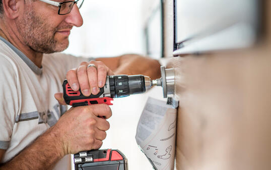 Handyman at work