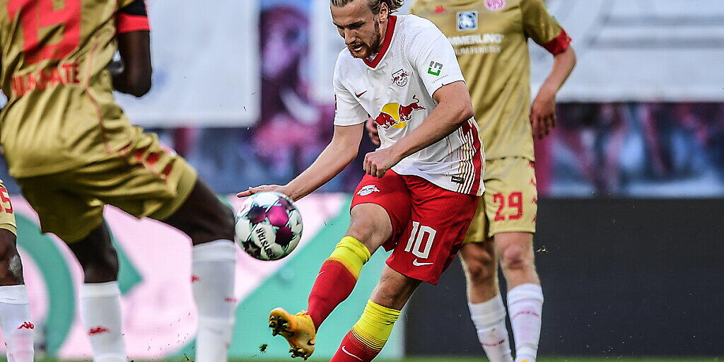Emil Forsberg erzielte den Führungstreffer für Leipzig Emil Forsberg erzielte den Führungstreffer für Leipzig