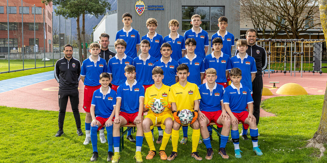Die U15-Nati Liechtensteins. &copy;LFV/Peter Rinderer