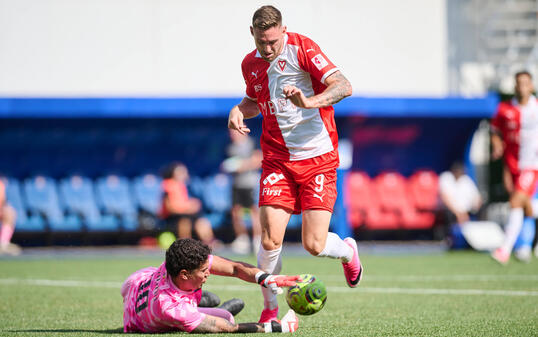 Die Offensive des FC Vaduz (hier Marcel Monsberger) muss kaltschn&auml;uziger zu Werke gehen. Gegen  St.&thinsp;Gallen wird es nicht mehr soviele Torchancen geben wie in Andorra.