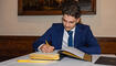 Eintragung in das Goldene Buch 2024 auf Schloss Vaduz (13.09.2024)