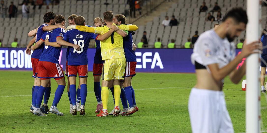 Das kleine Liechtenstein feiert – während sich die aserbaidschanischen Spieler am Donnerstag in Baku richtig ärgerten.