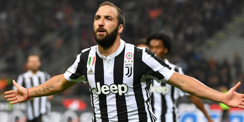 Der Matchwinner im San Siro mit seinen zwei Toren gegen Milan: Juventus Turins Stürmer Gonzalo Higuain