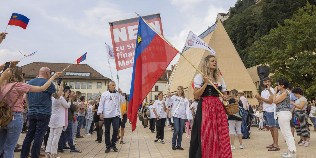 Corona Demo in Vaduz