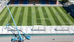 Installation neue Beleuchtung beim Rheinpark Stadion