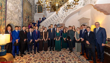 Eintragung in das Goldene Buch auf Schloss Vaduz (26.09.2025)