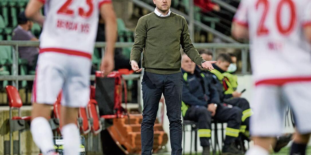 Vaduz-Trainer Marc Schneider fordert von seinen Spielern auch gegen Schaffhausen vollen Einsatz.