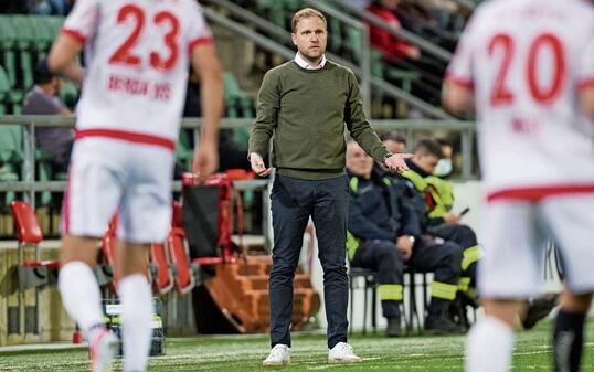 Vaduz-Trainer Marc Schneider fordert von seinen Spielern auch gegen Schaffhausen vollen Einsatz.