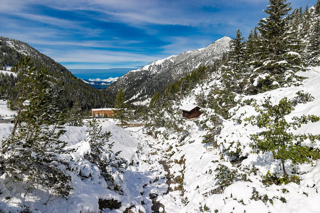 Erster Schnee in Liechtenstein