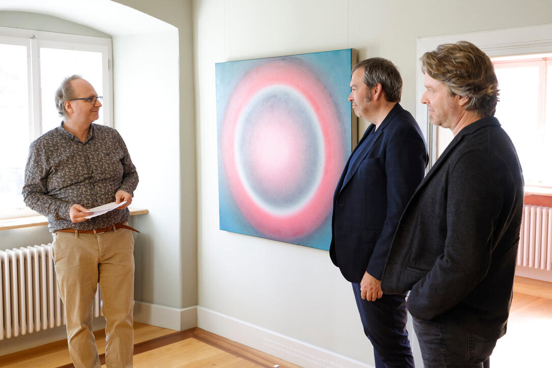 Vernissage &laquo;Interferenzen&raquo; mit Werken von Michael Tolloy und Patrick Kaufmann im Alten Pfarrhof  Balzers.