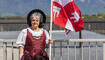 Feierlichkeiten zum Jubiläum bei der alten Rheinbrücke Vaduz–Sevelen