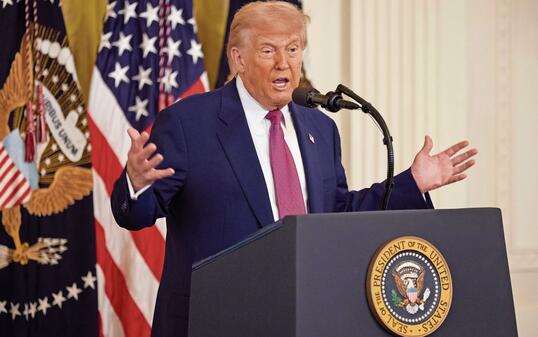 US President Donald Trump signs executive orders