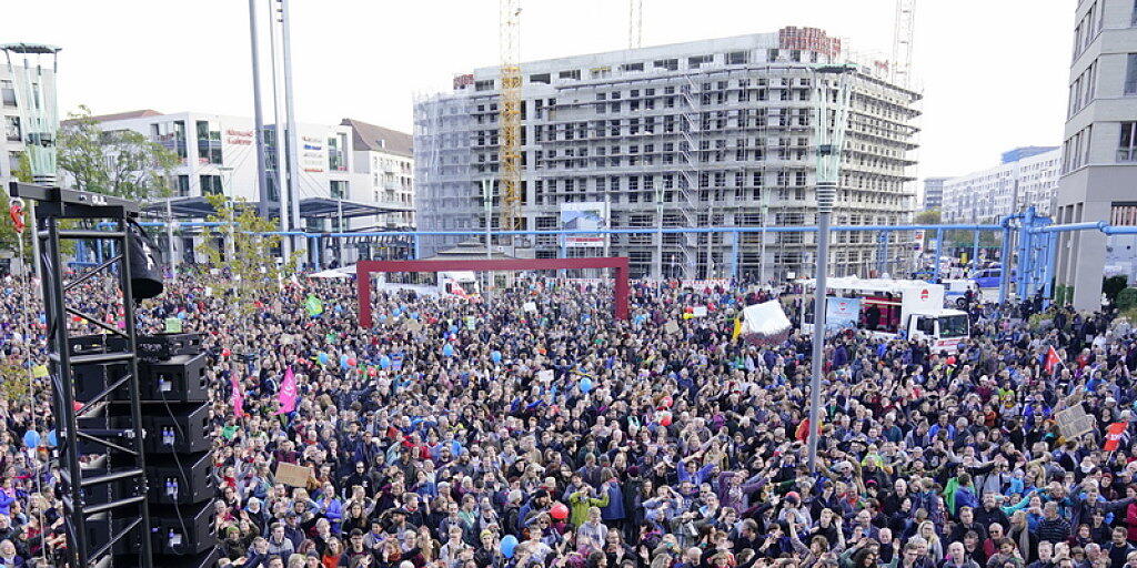 Demonstration gegen Pegida am Sonntag in Dresden.