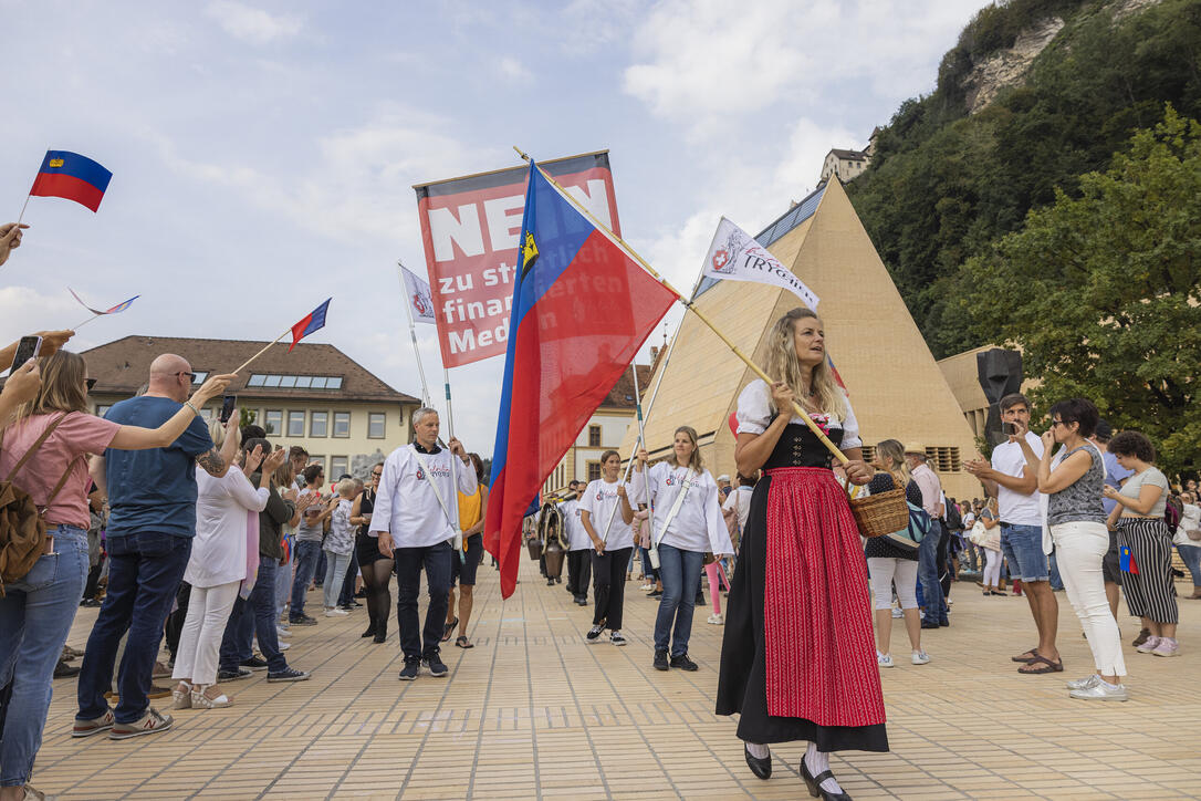 Corona Demo in Vaduz