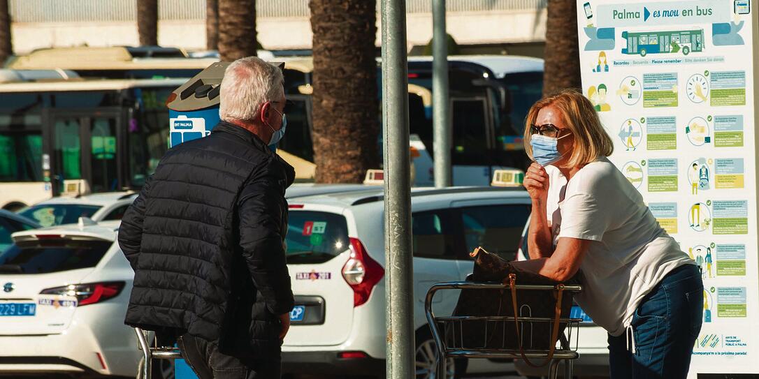 German tourists arrive to the Balearic islands