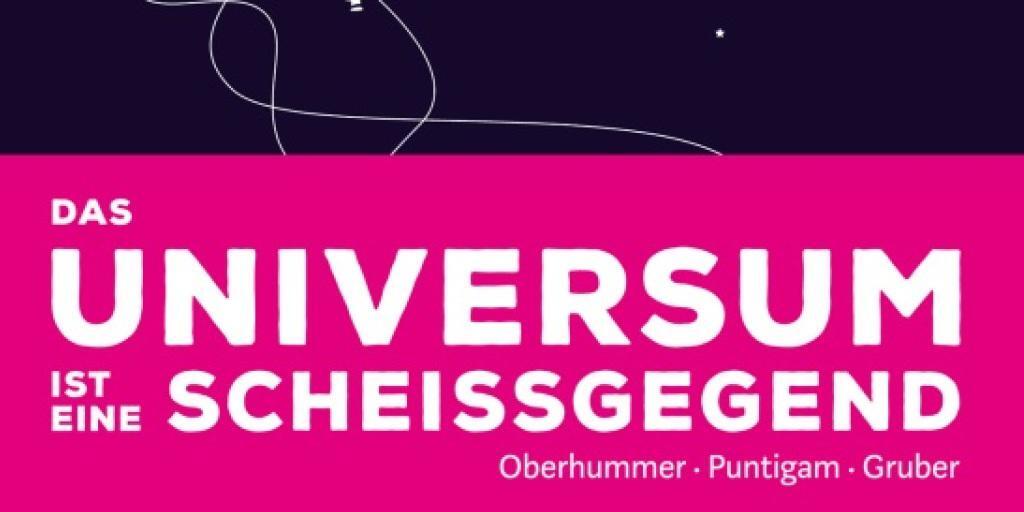 Ausschnitt aus dem Buchumschlag "Das Universum ist eine Scheissgegend" der Science Busters (Hanser)