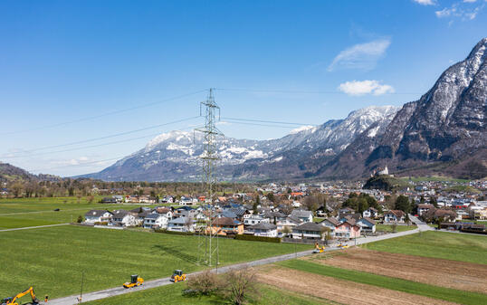 Hochspannungsleitung in Balzers