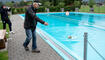 Hundeschwimmen im Freibad Salez