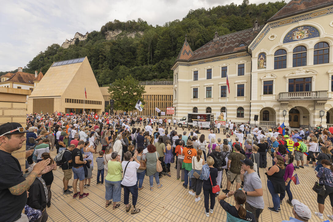Corona Demo in Vaduz