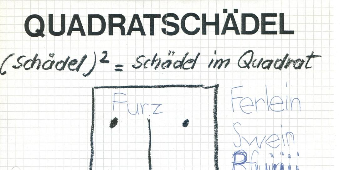 Quadratschädel besudelt