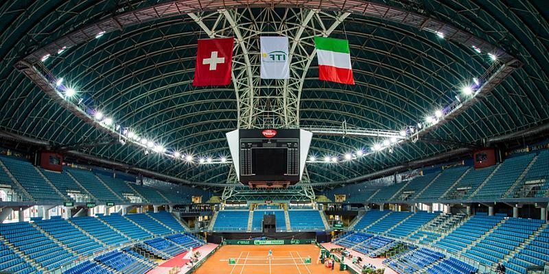 Die Schweiz trifft ab Freitag in der Adriatic Arena von Pesaro im Davis-Cup-Achtelfinal auf Italien. Die Schweiz trifft ab Freitag in der Adriatic Arena von Pesaro im Davis-Cup-Achtelfinal auf Italien.