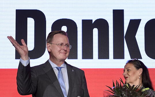 Historischer Sieg für Bodo Ramelow in Thüringen - die Linke kommt bei der Landtagswahl am Sonntag auf 31,0 Prozent der Stimmen.