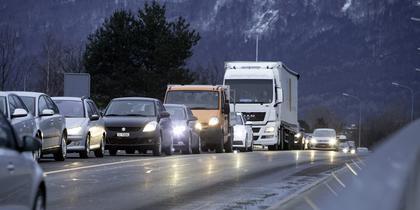 Verkehrsüberlastung Rheinbrücke Bendern