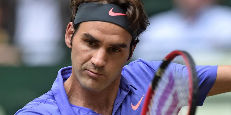 Konzentriert und erfolgreich: Roger Federer erreichte in Halle den Halbfinal Konzentriert und erfolgreich: Roger Federer erreichte in Halle den Halbfinal