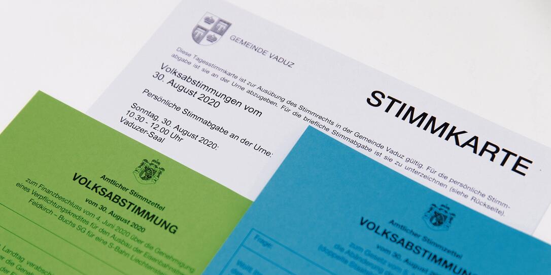 Stimmkarte, Vaduz Stimmkarte, Vaduz