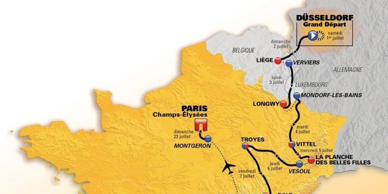 Die 104. Ausgabe der Tour de France startet am 1. Juli mit einem Einzel-Zeitfahren in Düsseldorf