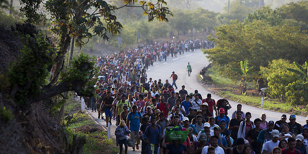 Die Vereinigten Staaten als Ziel: Migranten aus Zentralamerika zu Fuss unterwegs in Mexiko. (Archivbild)