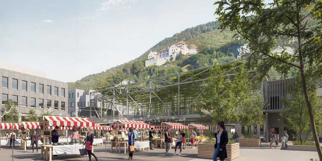 Marktplatz Visualisierung Vaduz
