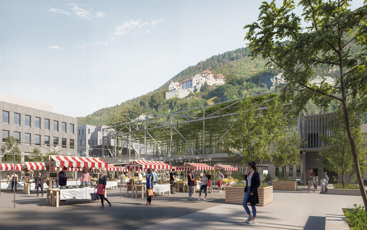 Marktplatz Visualisierung Vaduz