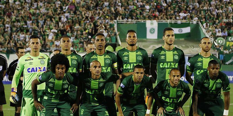 Die Spieler von Chapecoense am 23. November vor dem Halbfinal der Copa Sudamericana