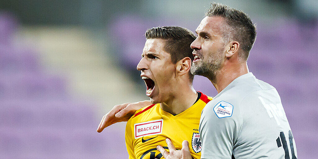 Der "Major" Stefan Maierhofer (rechts) hier mit dem Aarauer Goalie Djordje Nikolic