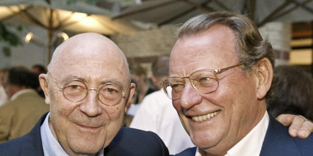 Die zwei verstorbenen Diogenes-Chefs: Bettschart (r) und Keel