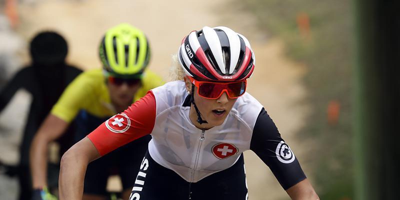 Jolanda Neff im August während des olympischen Cross-Country-Rennens in Rio de Janeiro. Wegen einer Rippenprellung trat sie nicht in Topform an