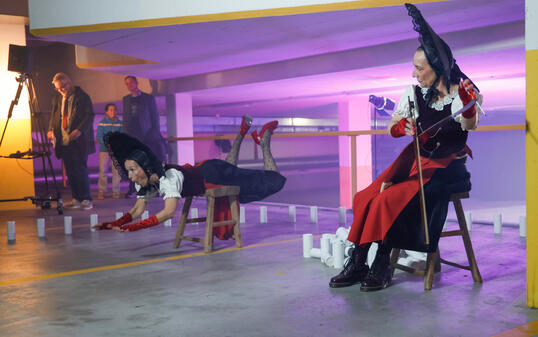 Satire-Projekt «Kultur in der Tiefgarage»  von Sebastian Frommelt in Schaan.