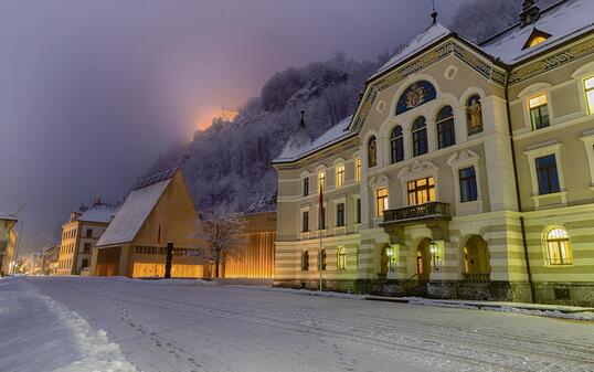 Schnee im Städtle Vaduz