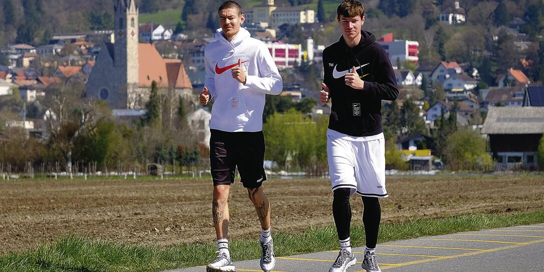 Liechtenstein Sport Fussball Yanik und Noah Frick Liechtenstein Sport Fussball Yanik und Noah Frick