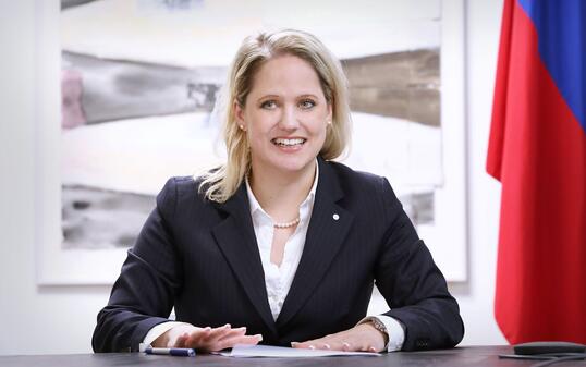 75 Jahre UNO; Visuelle Teilnahme von Regierungsrätin Katrin Eggenberger.