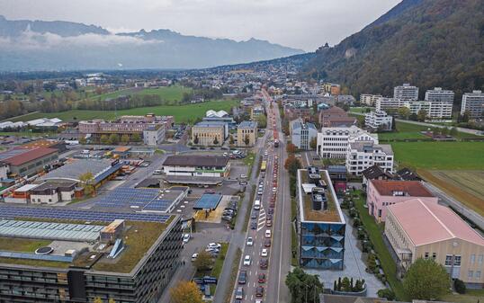 Stau in Vaduz
