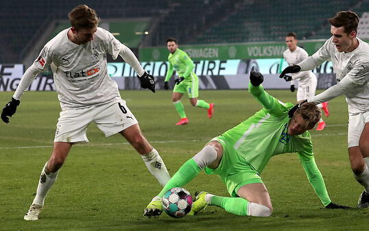Viel Kampf, keine Tore: Gladbach und Wolfsburg spielen 0:0