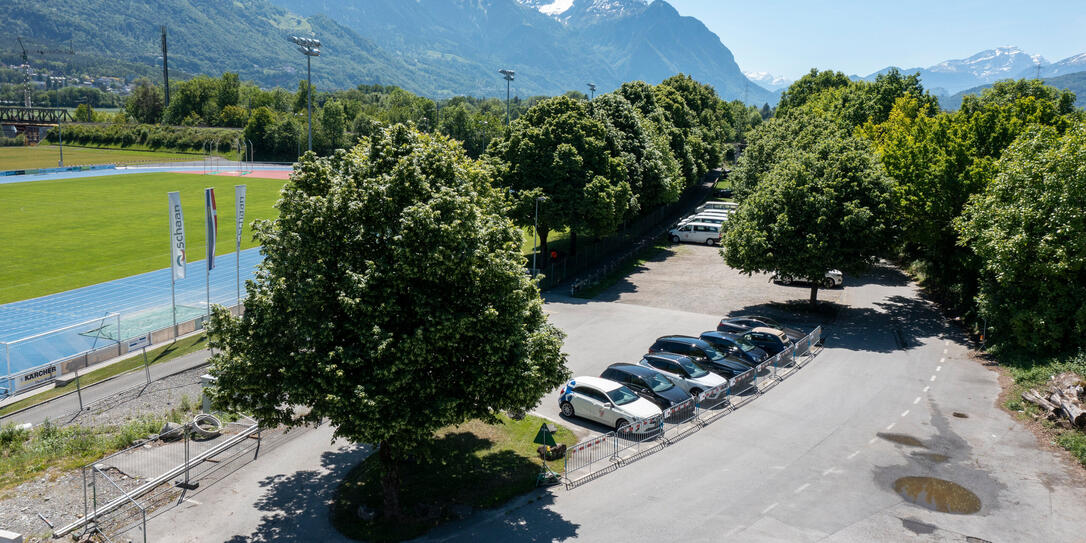 Parkplatz West Sportplatz Rheinweise in Schaan