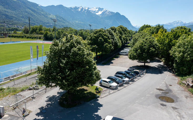 Parkplatz West Sportplatz Rheinweise in Schaan