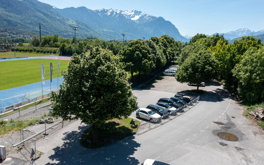 Parkplatz West Sportplatz Rheinweise in Schaan